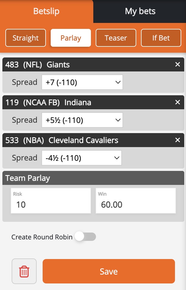 Parlay Bets at BetWhale Sportsbook