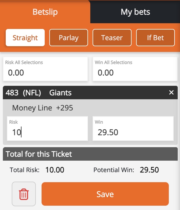 Straight Bets at BetWhale Sportsbook